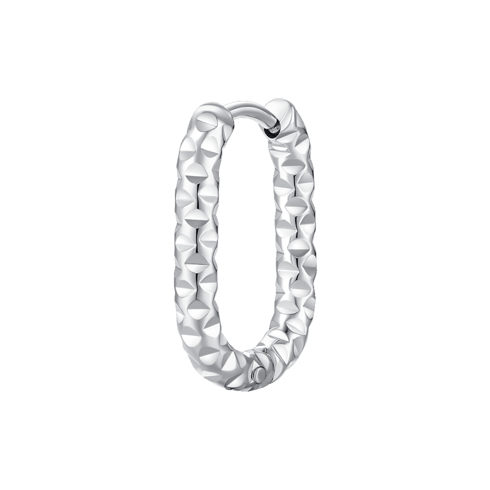 MONO ORECCHINO DONNA IN ACCIAIO CON FINITURA DIAMANTATA