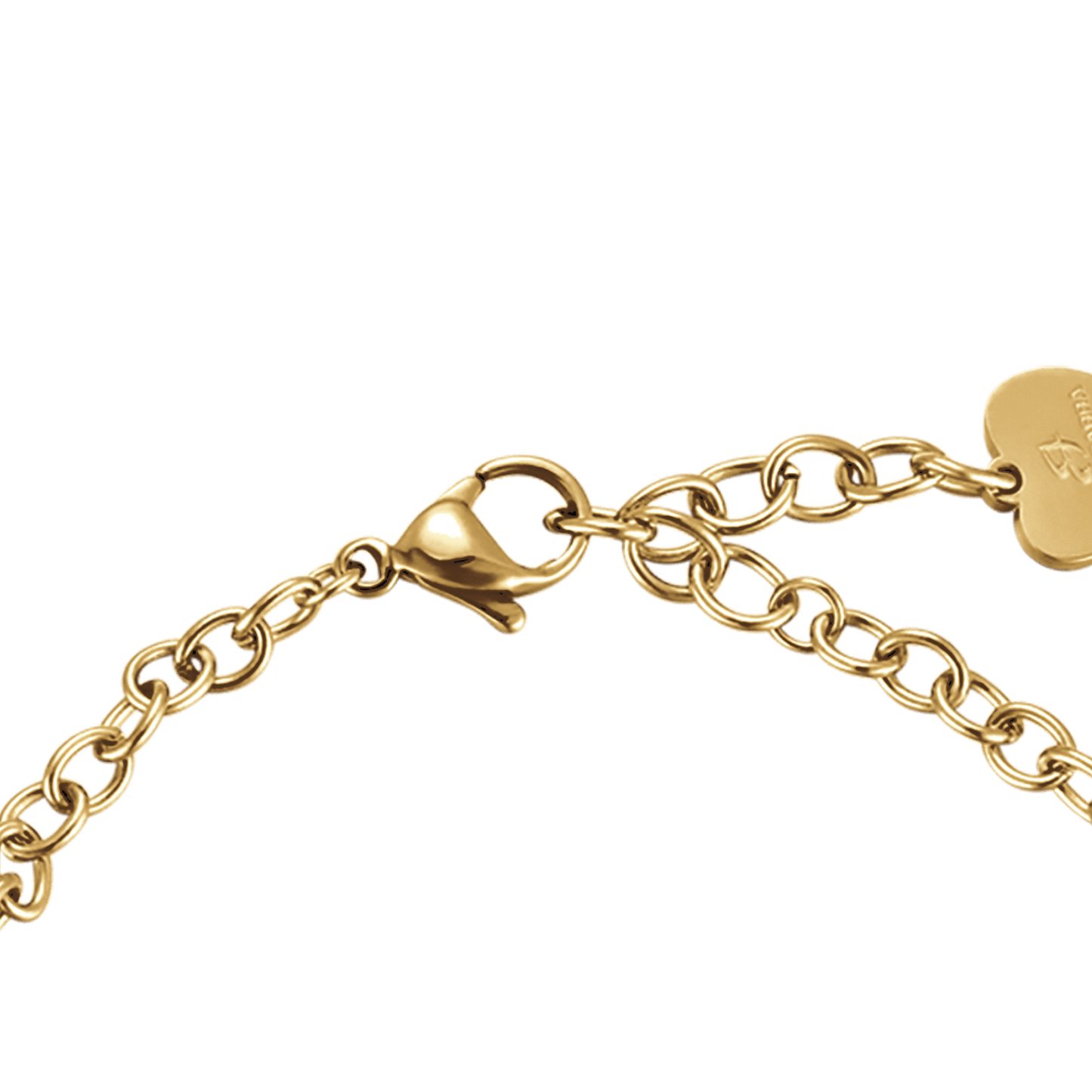 WOMAN'S IP GOLD STEEL BRACELET WITH CRYSTALS Luca Barra