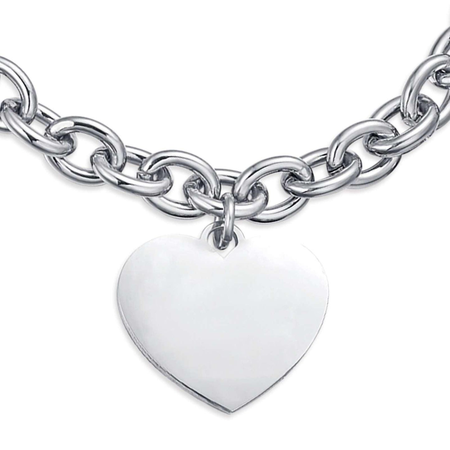 EDELSTAHL BRACELET MIT HERZ FÜR EINSCHNEIDUNGEN lucabarra